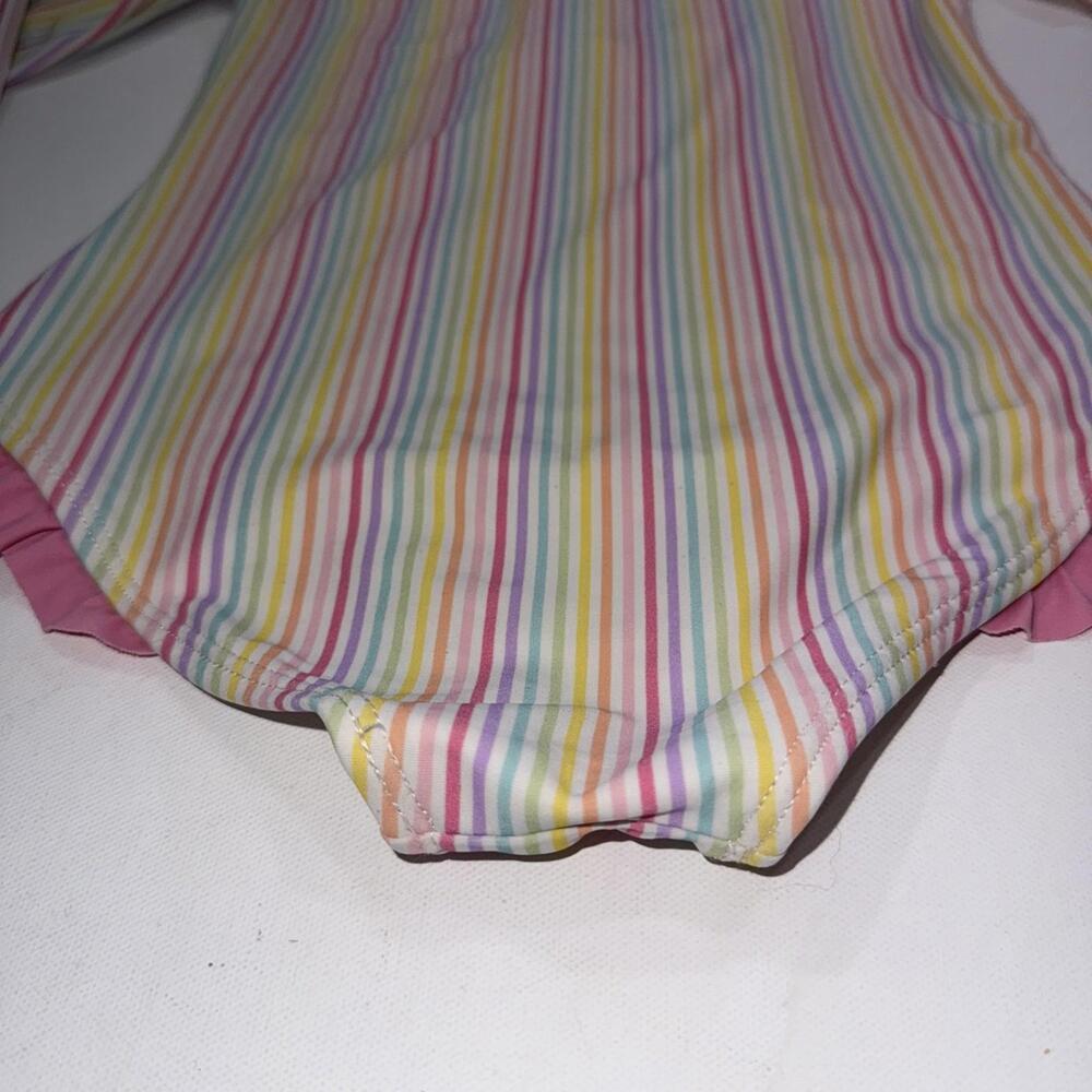 Ruffle‎ Butts Pink Striped Preppy Designer 1 Piece Bathing Suit SwimSuit Size 8 - Picture 14 of 14